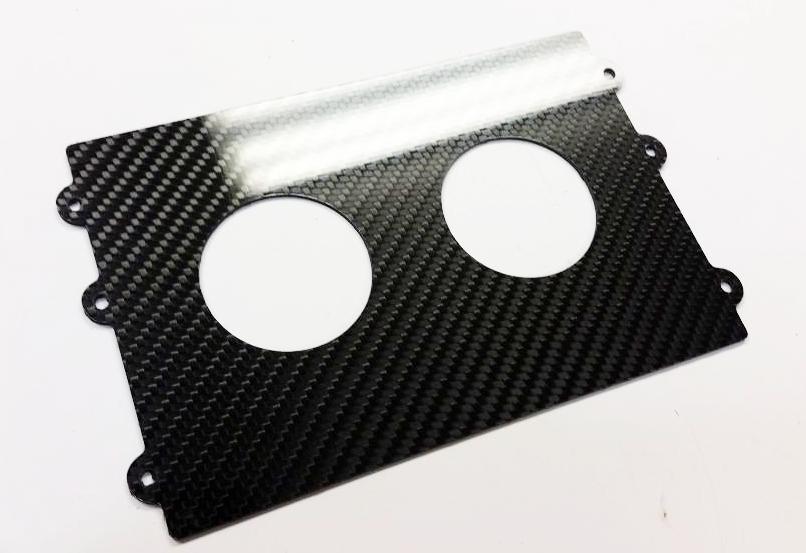 CARBON FIBER DELETE with 2 52mm gauges for 94-97 Mazda Miata Tombstone Radio Bezel