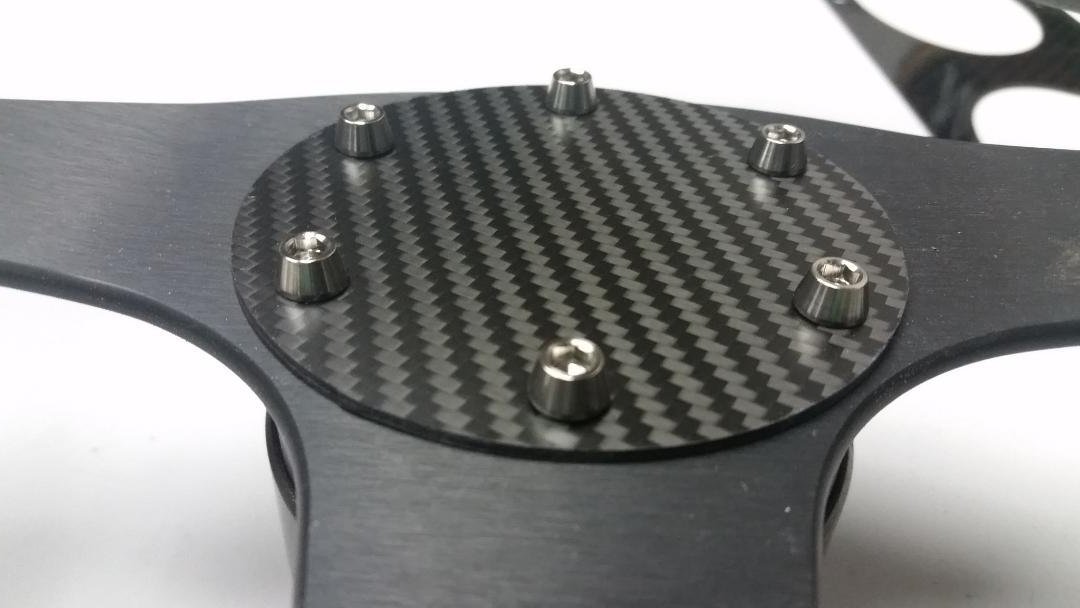 CARBON FIBER ROUND Matte Steering Wheel Horn Button Cover Plate NO Button