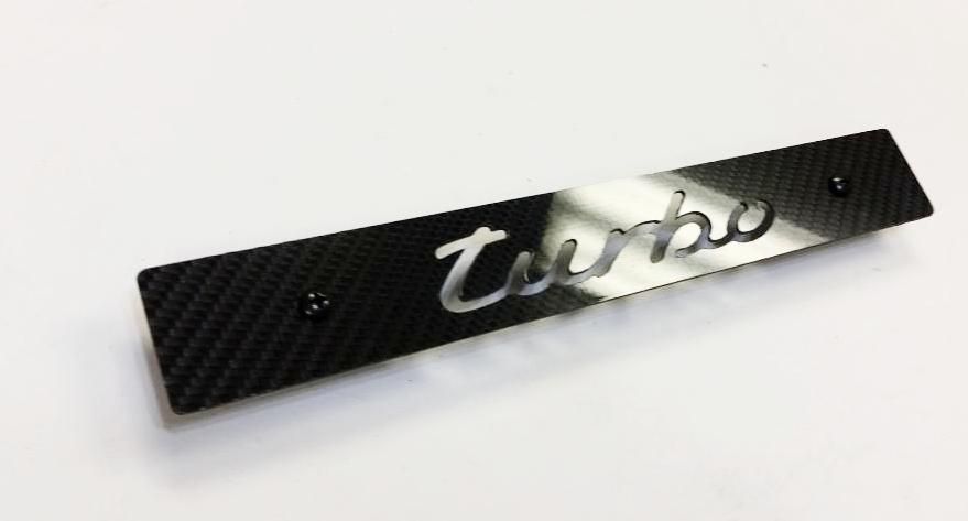 CARBON FIBER CNC'ed TURBO Front License Plate Delete for Subaru WRX Impreza STi