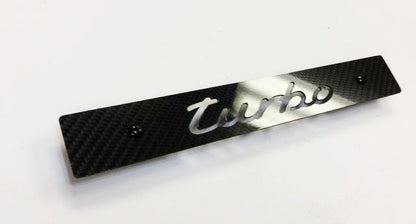 CARBON FIBER CNC'ed TURBO Front License Plate Delete for Subaru WRX Impreza STi