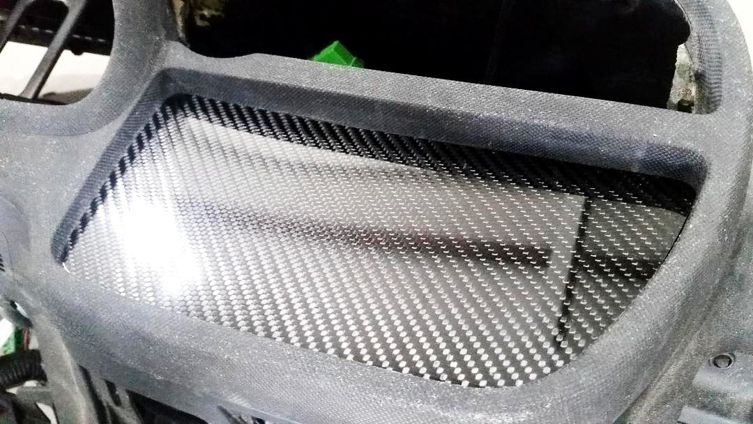 Acura RSX FIBER 02-06 CARBON RADIO DASH TRIM PANEL BEZEL STEREO SURROUND DELETE
