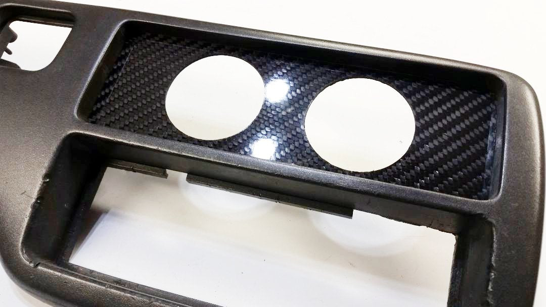CARBON FIBER 2 52MM Climate Control Block Off Plate for fit Honda EG Civic 92-95