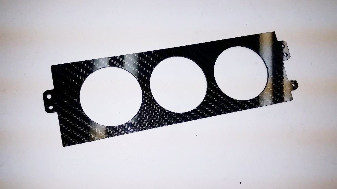 CARBON FIBER Climate Control 3 52mm Plate AC Heater Panel for Honda CRX 88-91