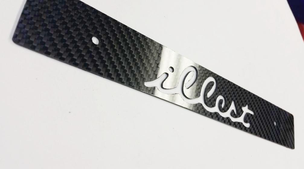 CARBON FIBER Illest CNC'ed Front License Plate Delete for Subaru WRX Impreza STi