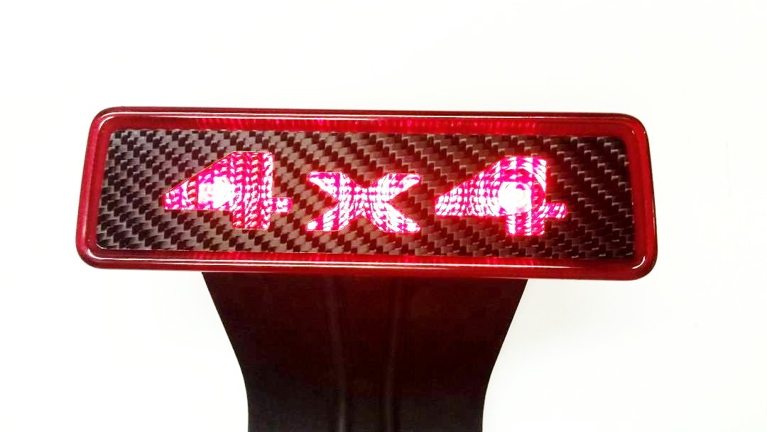 CARBON FIBER 4x4 3rd Rear Brake Light Cover For Jeep Wrangler JK 2007-2017