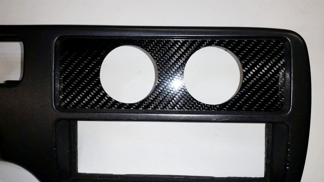CARBON FIBER 2 52MM Climate Control Block Off Plate for fit Honda EG Civic 92-95