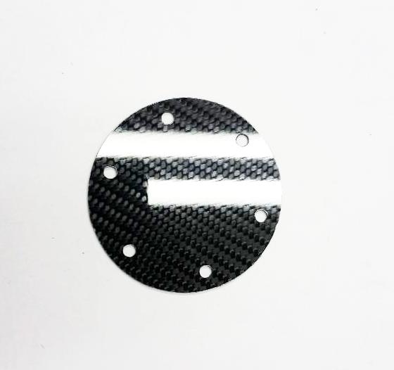 CARBON FIBER ROUND Glossy Steering Wheel Horn Button Cover Plate NO Button