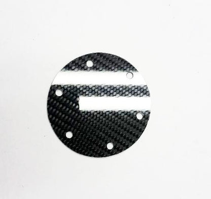 CARBON FIBER ROUND Glossy Steering Wheel Horn Button Cover Plate NO Button