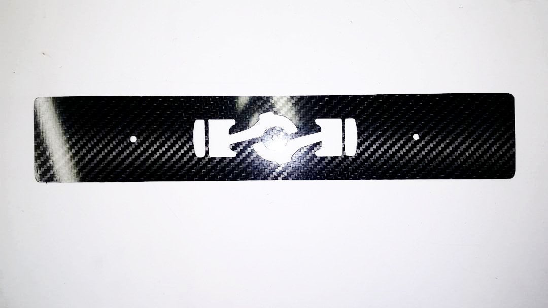 Front License Plate CARBON FIBER Boxer Delete 14"x2.5" for Subaru WRX 02-03 ONLY