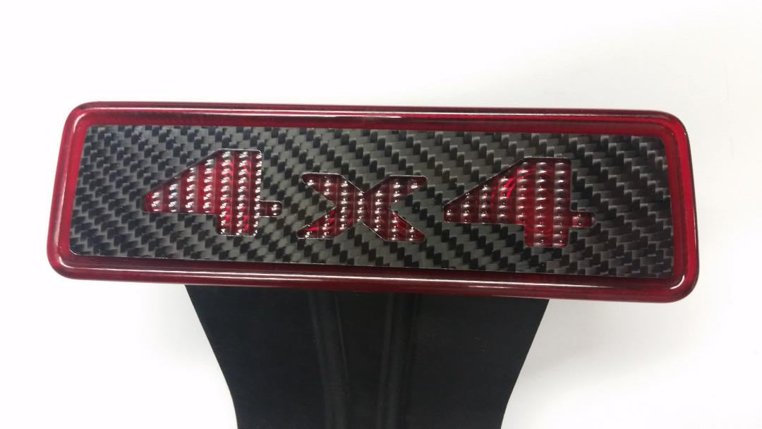 CARBON FIBER 4x4 3rd Rear Brake Light Cover For Jeep Wrangler JK 2007-2017