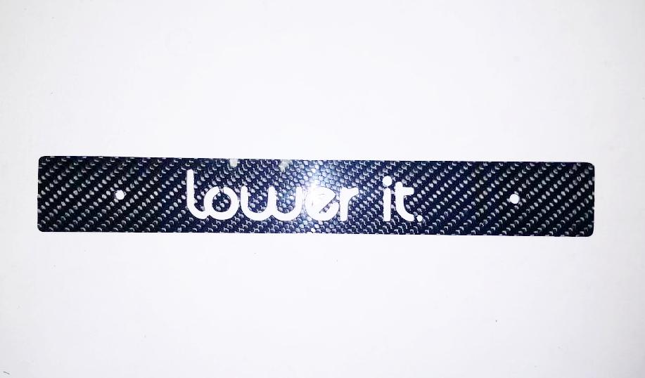 CARBON FIBER CNCed Lower It Front License Plate Delete for Subaru WRX Impreza STi