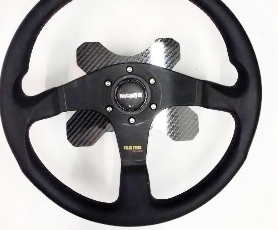 CARBON FIBER Steering Wheel Button Switch Plate for MOMO or 70mm bolt pattern