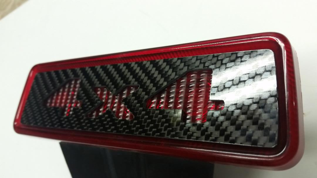 CARBON FIBER 4x4 3rd Rear Brake Light Cover For Jeep Wrangler JK 2007-2017