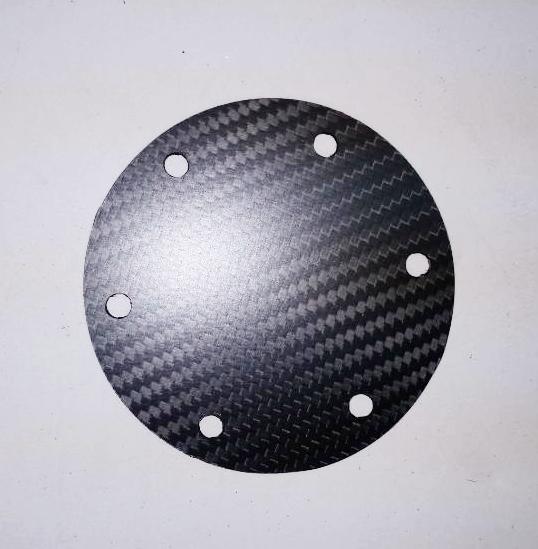 CARBON FIBER ROUND Matte Steering Wheel Horn Button Cover Plate NO Button