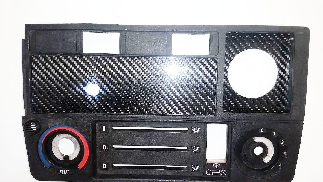 CARBON FIBER CLOCK DELETE w/ 52mm gauge PANEL for BMW 84-91 E30 325i 318i 325e