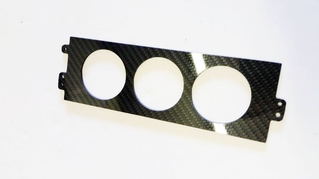 CARBON FIBER Climate Control 3 52mm Plate AC Heater Panel for Honda CRX 88-91