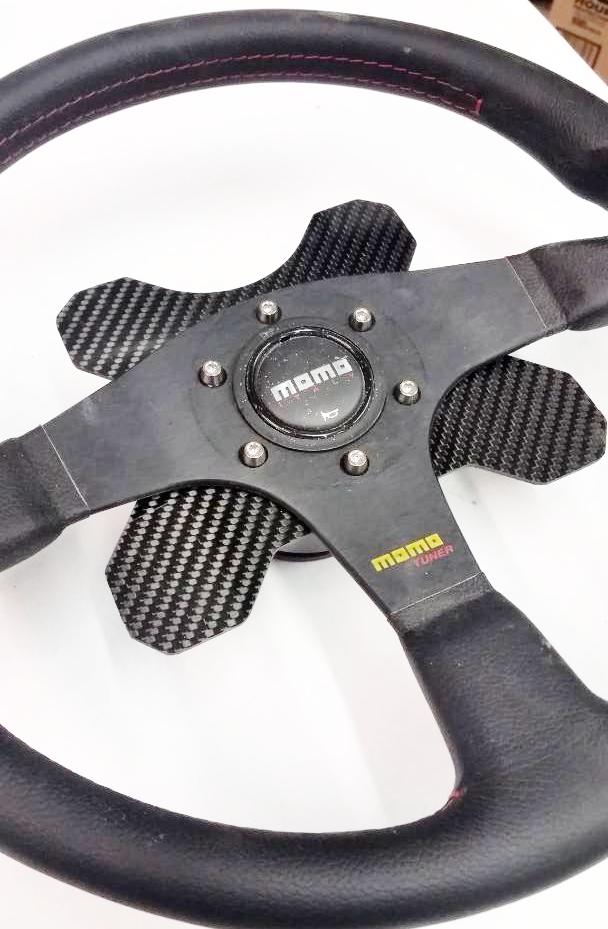 CARBON FIBER Steering Wheel Button Switch Plate for MOMO or 70mm bolt pattern