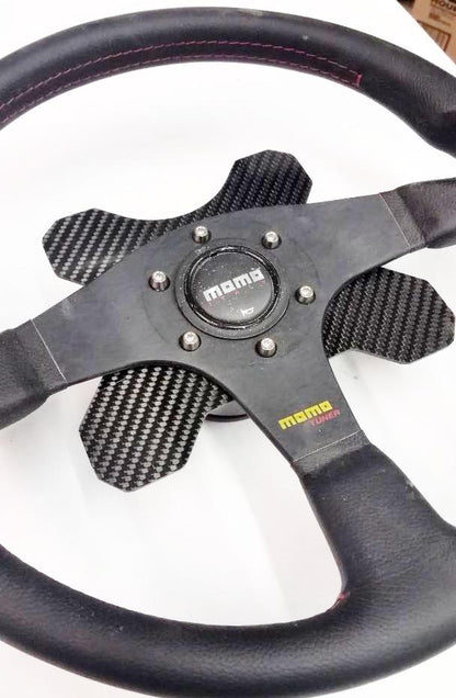 CARBON FIBER Steering Wheel Button Switch Plate for MOMO or 70mm bolt pattern