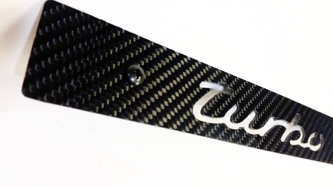 CARBON FIBER CNC'ed TURBO Front License Plate Delete for Subaru WRX Impreza STi