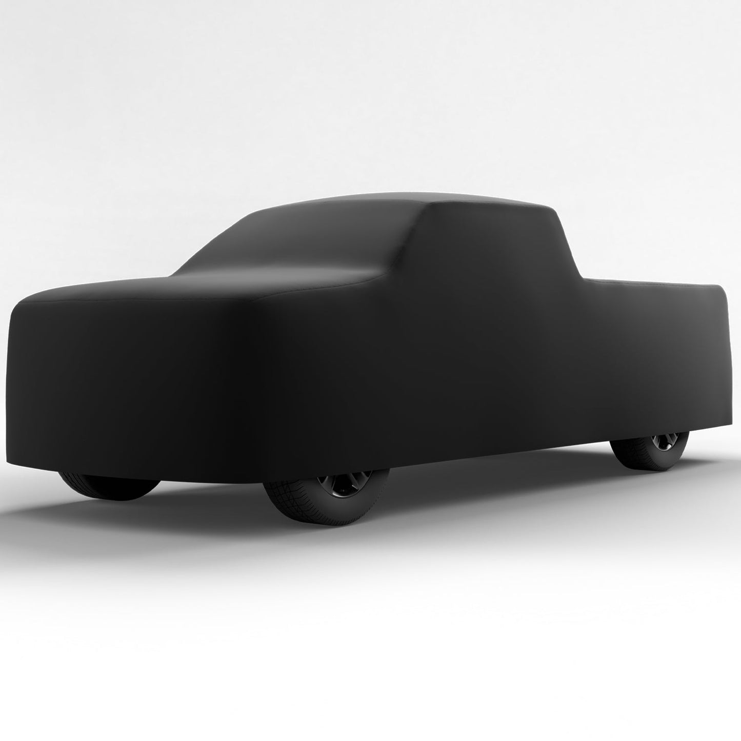 Black Satin BL - Black Car Cover for Ford Bronco 1971 Pickup 2-Door