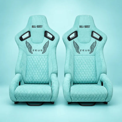 BULL BOOST ZEUS Collection Tiffany Blue Reclinable Racing Seats – Pair
