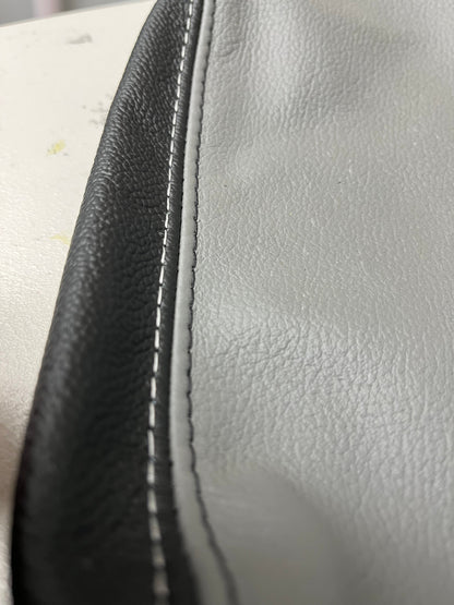 Titanium Gray & Black Leather Console Armrest Cover For 2009-2019 SUBARU FORESTER