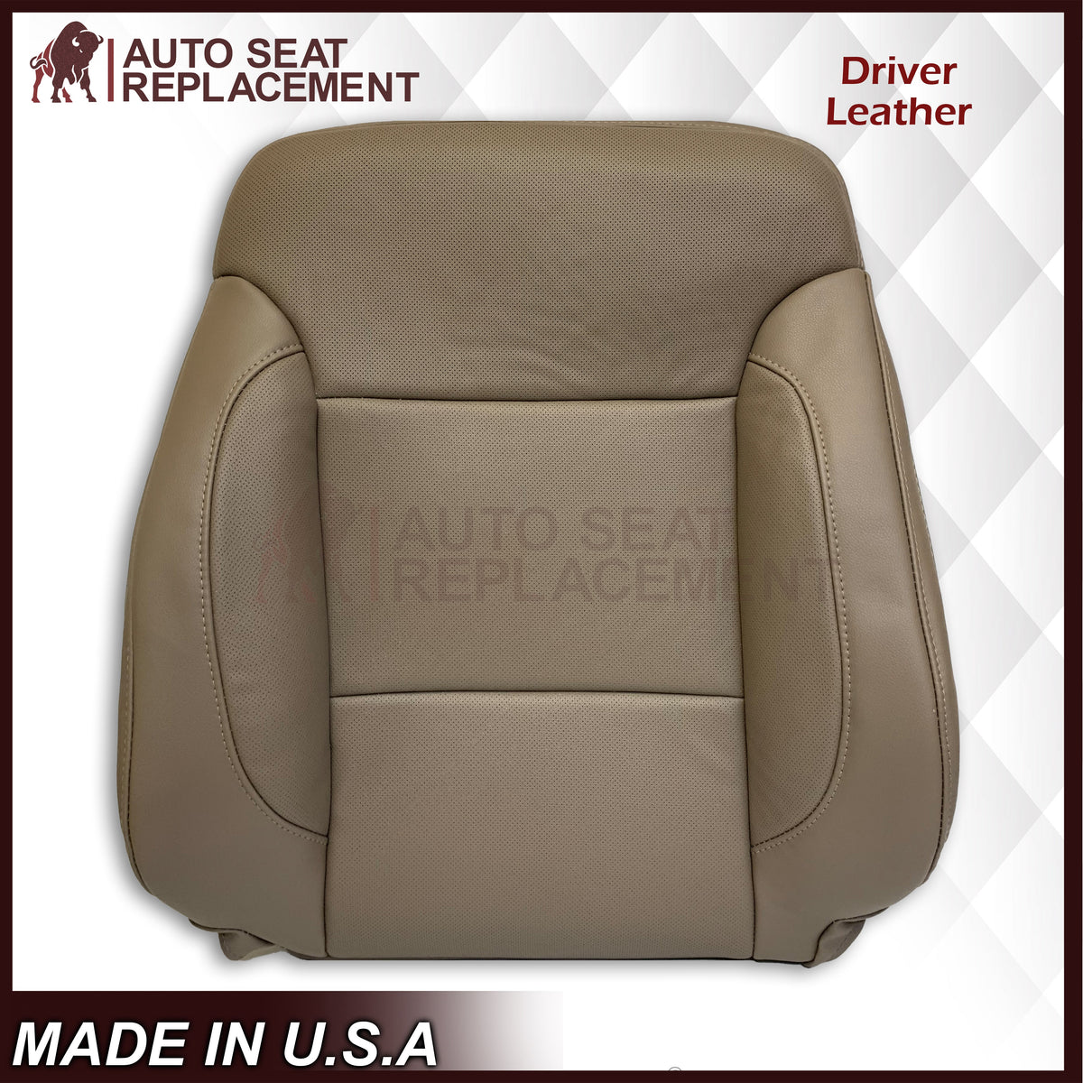 2014 - 2019 Chevy Silverado/GMC Yukon/ Tahoe/ Suburban Perforated Replacement Seat Covers in Tan