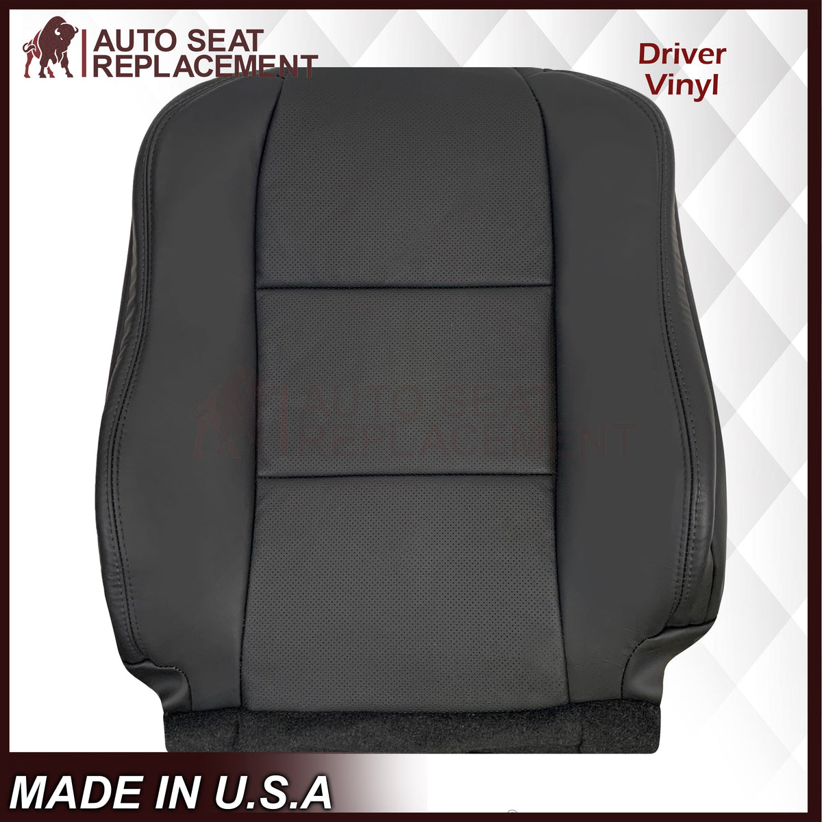 2005 - 2008 Acura TL Driver Or Passenger Seat Covers In Black: Choose Leather OR Synthetic Leather