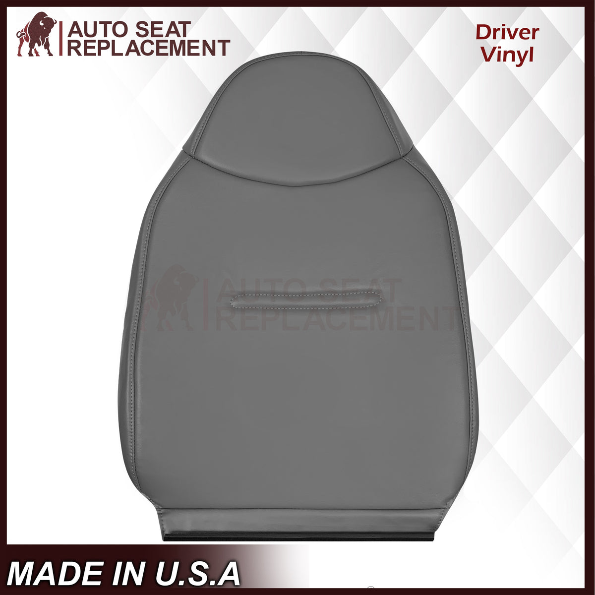 2001 - 2007 Ford F250 F350 F450 F550 Work Truck Super Duty XL Replacement Seat Covers in Gray Vinyl