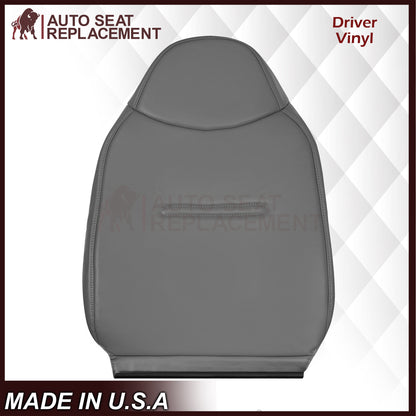 2001 - 2007 Ford F250 F350 F450 F550 Work Truck Super Duty XL Replacement Seat Covers in Gray Vinyl