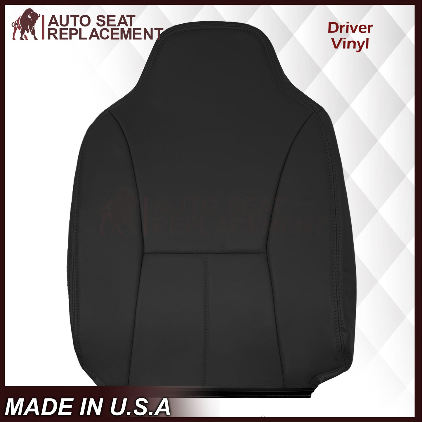 1998-2002 Dodge Ram 1500 Base Work Truck SINGLE CAB Seat Cover in Agate Very Dark Gray Vinyl