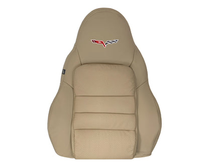 2005-2013 Chevy Corvette C6 Replacement Seat Covers: Tan Perforated