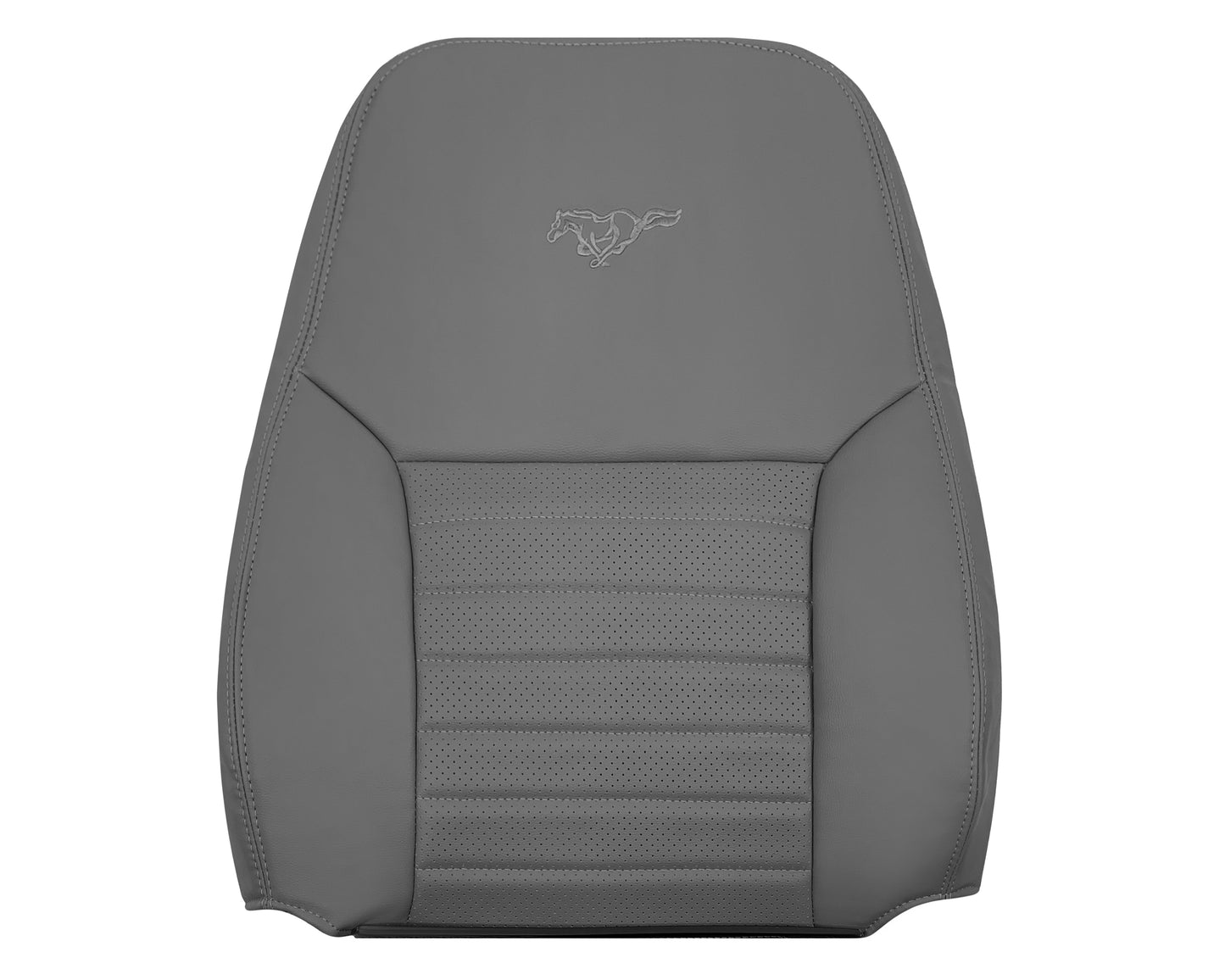 1999-2004 Ford Mustang GT V8 Replacement Cowhide Leather OR Synthetic Leather Seat Cover: Gray, Perforated