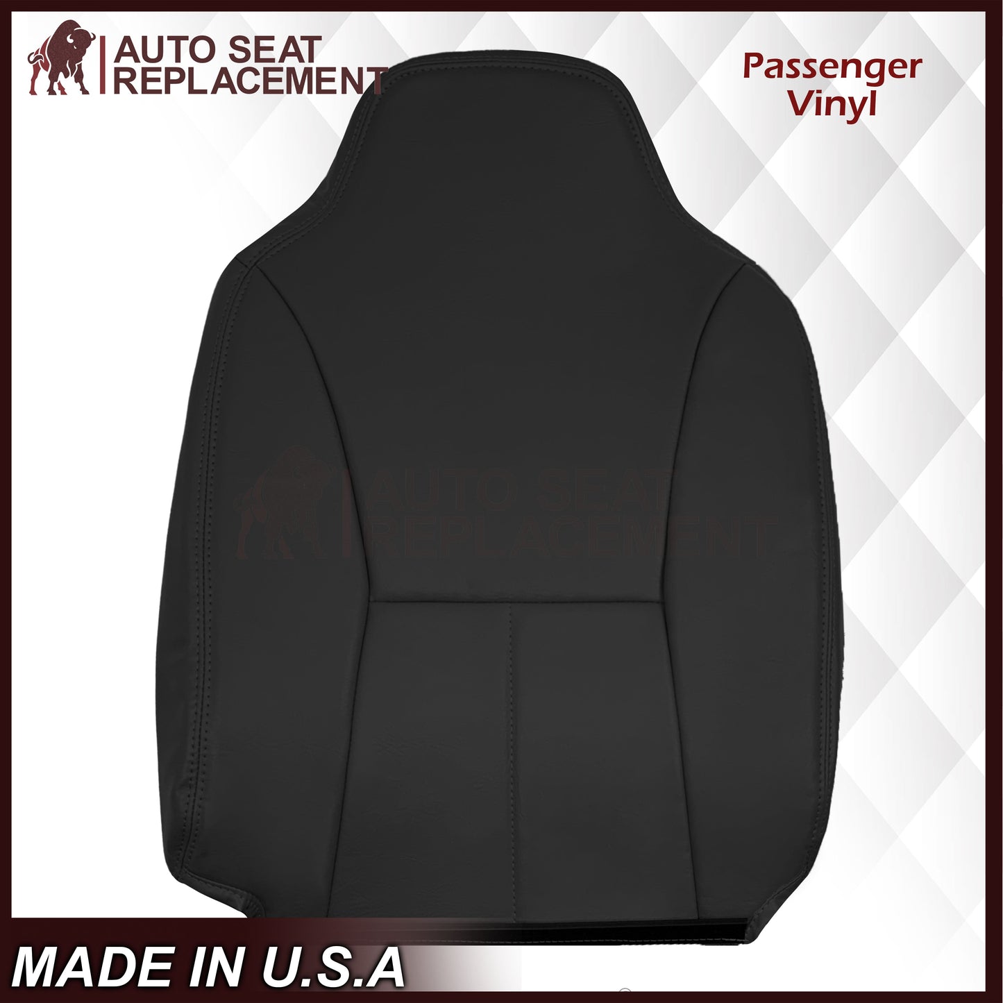 1998-2002 Dodge Ram 1500 Base Work Truck SINGLE CAB Seat Cover in Agate Very Dark Gray Vinyl