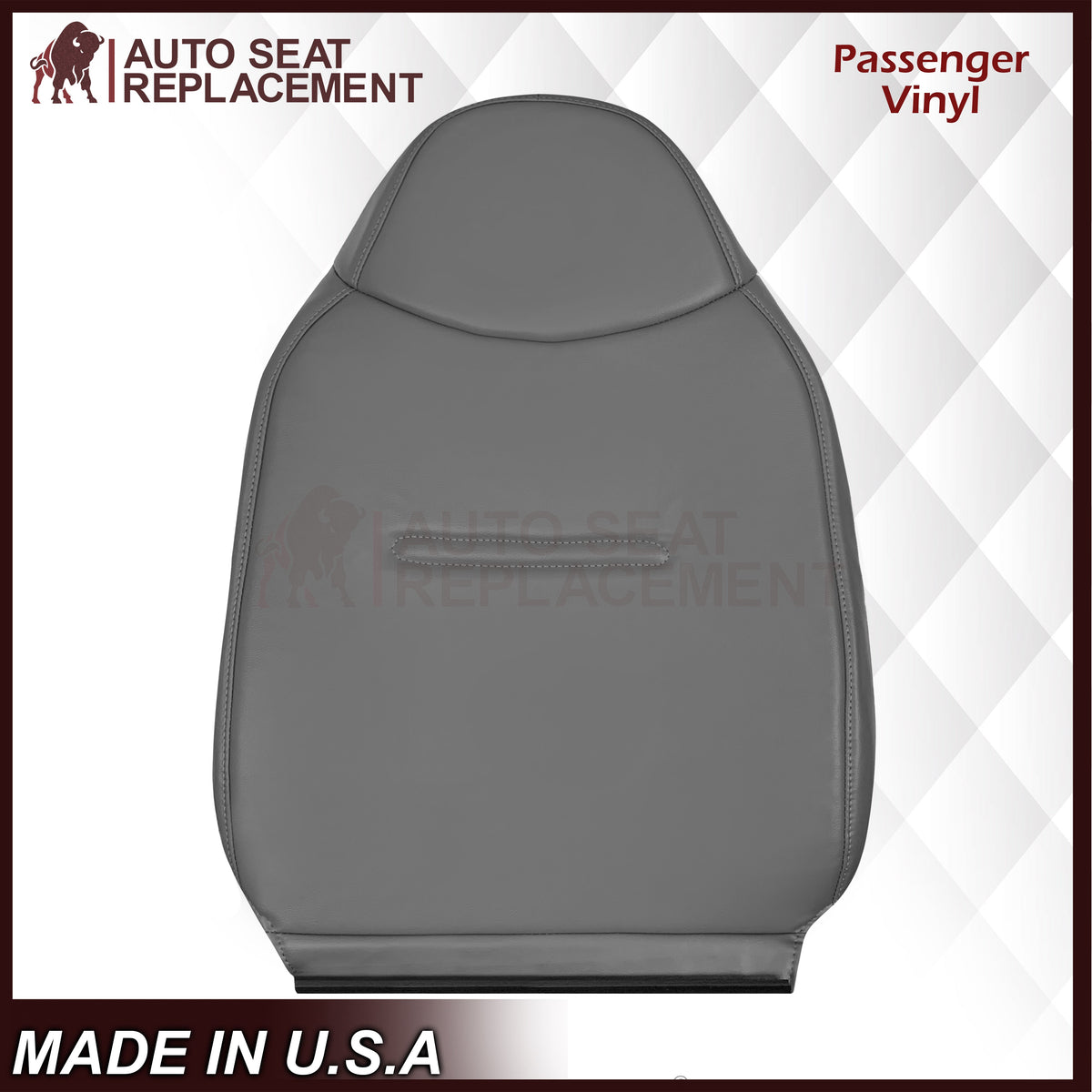 2001 - 2007 Ford F250 F350 F450 F550 Work Truck Super Duty XL Replacement Seat Covers in Gray Vinyl