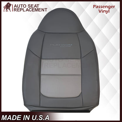 2001 Ford F250 Platinum Edition New Vinyl Replacement Seat Cover in 2-Tone Gray