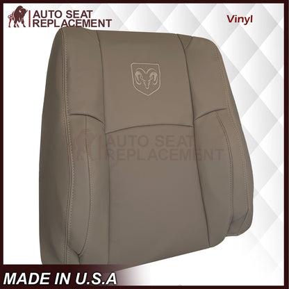 2009 - 2012 Dodge Ram 1500 2500 3500 Laramie Replacement Seat Cover in Light Pebble “Tan" With Perforated Inserts: Choose From Variants