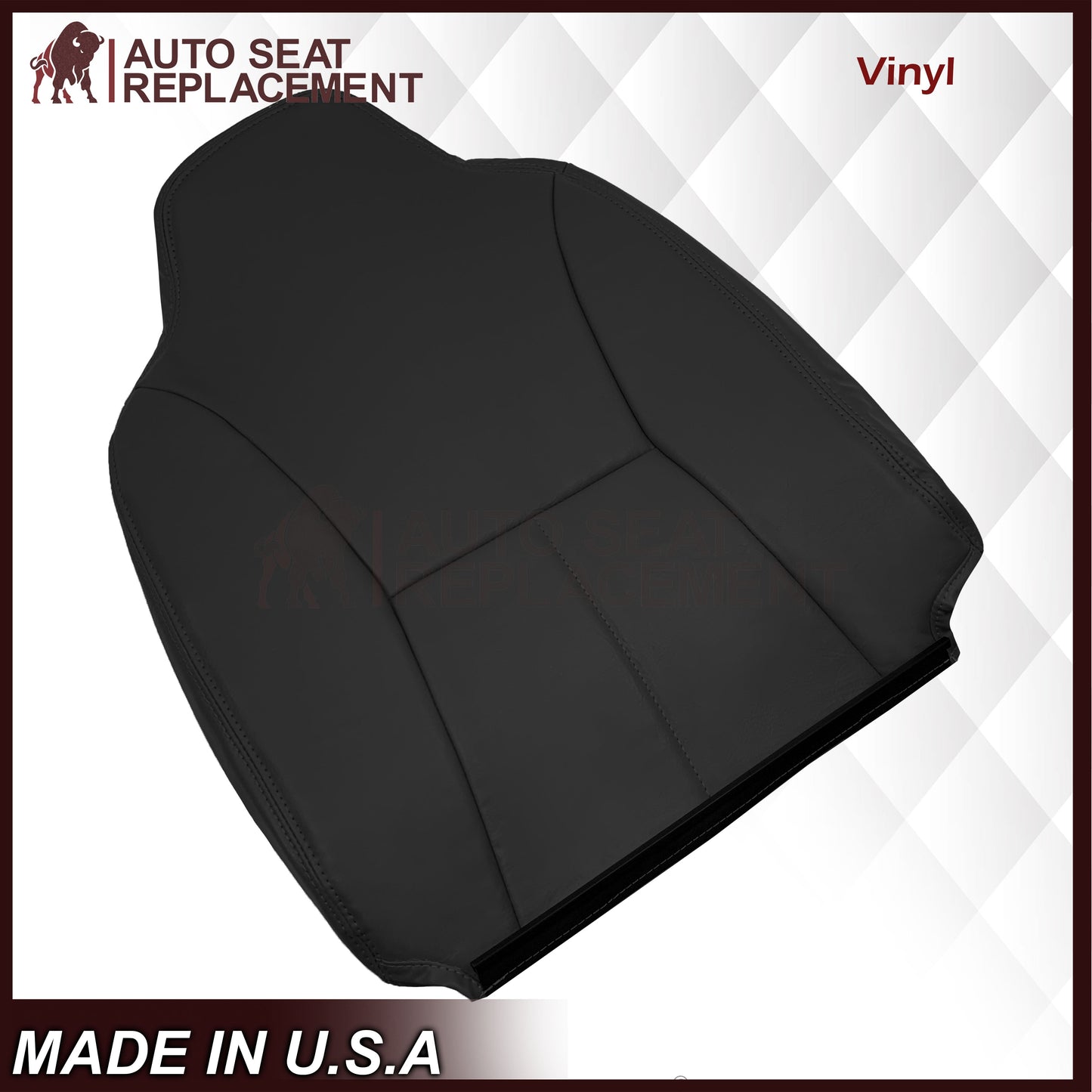 1998-2002 Dodge Ram 1500 Base Work Truck SINGLE CAB Seat Cover in Agate Very Dark Gray Vinyl