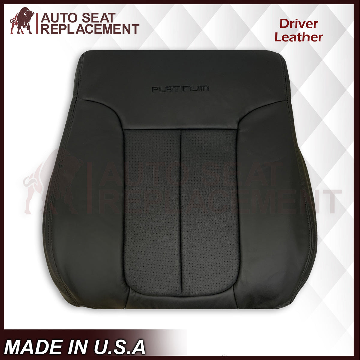 2009 - 2014 Ford F-150 PLATINUM EDITION Perforated Genuine Leather or Synthetic Leather Seat Covers
