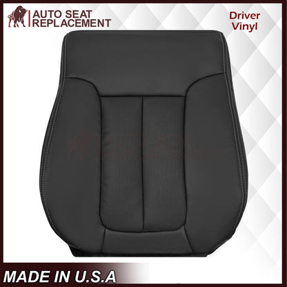 2009 - 2014 Ford F-150 Lariat Replacement Perforated Genuine Leather / Synthetic Leather Seat Cover In Black