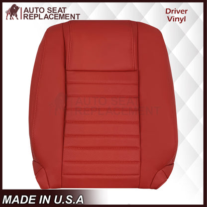 2005-2009 Ford Mustang Synthetic Leather Replacement Seat Cover In Crimson Red : Choose From Variation