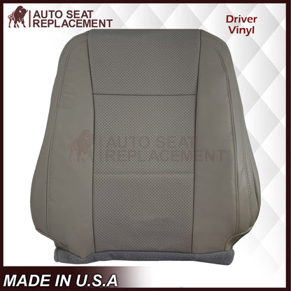 2015 - 2017 Ford F-150 Lariat Gray Replacement Seat Covers in Perforated Leather or Synthetic Leather