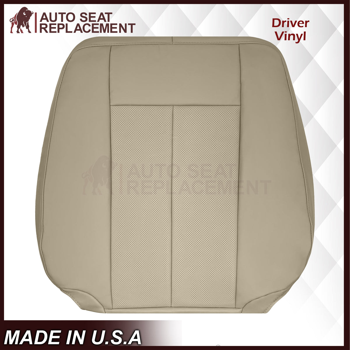 2007-2014 Ford Expedition Eddie Bauer/XLT Replacement Perforated Genuine Leather/Syn. Leather Seat Cover In Tan