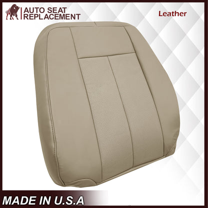 2007-2014 Ford Expedition Eddie Bauer/XLT Replacement Perforated Genuine Leather/Syn. Leather Seat Cover In Tan