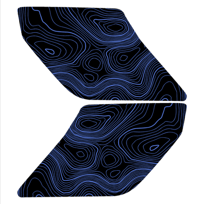 Topographic Interior Sun Visor Overlays - 2024+ Ranger Raptor (with Homelink)