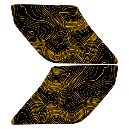 Topo Interior Sun Visor Overlays (Printed Series) - 2021+ Bronco (with Homelink)
