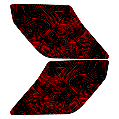Topo Interior Lower Front Door Card Insert Overlays (Printed Series) - 2021+ Bronco 4 Door