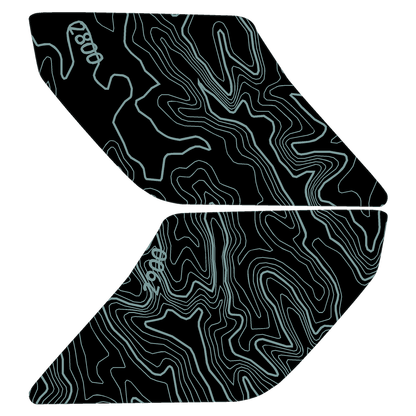 Topo Interior Lower Front Door Card Insert Overlays (Printed Series) - 2021+ Bronco 4 Door