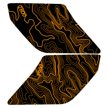 Topo Interior Sun Visor Overlays (Printed Series) - 2021+ Bronco (NO Homelink)