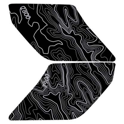 Topo Interior Sun Visor Overlays (Printed Series) - 2021+ Bronco (NO Homelink)